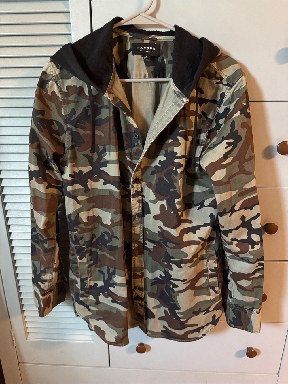 PacSun Camouflage Jacket with Black Hood
